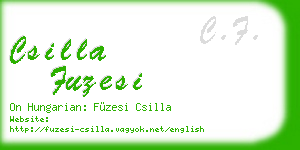 csilla fuzesi business card